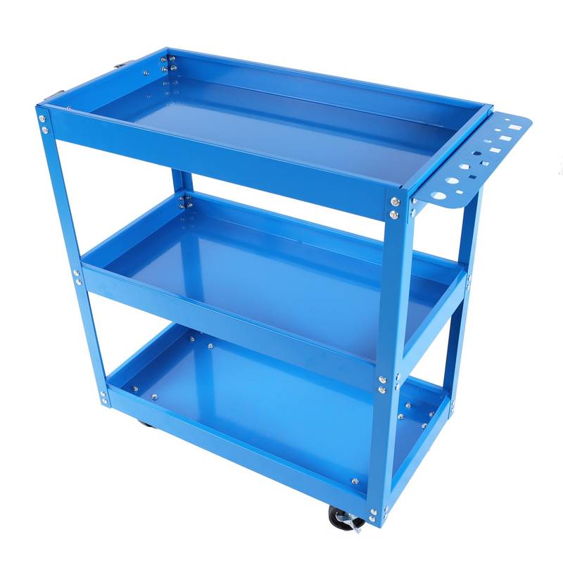 Blue Rolling Tool Cart - Heavy-Duty & Lockable!