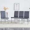 Stylish Gray Armless Dining Chairs Set