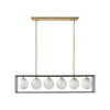 Glowing Globe Linear Chandelier