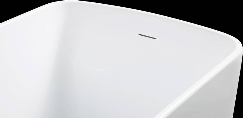 Sleek Square Acrylic Soaking Bathtub