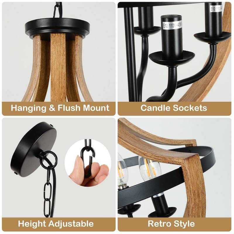Chic 5-Light Modern Chandelier
