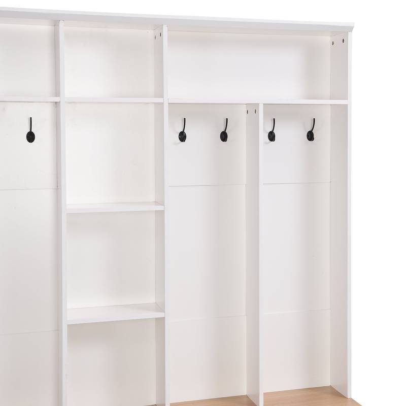 Chic Entryway Hall Tree with Storage Bench & Coat Rack