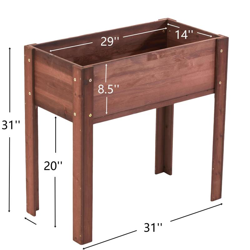Elevated Wooden Garden Bed - Perfect for Growing Plants and Herbs