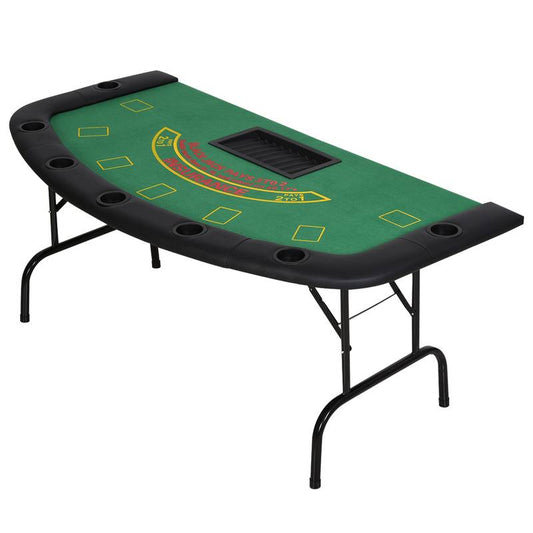 Green Felt Poker Table - Foldable Fun for Friends