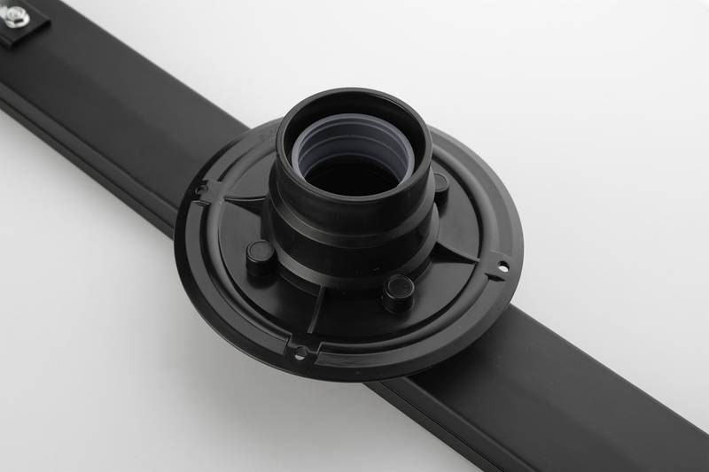 Sleek Linear Shower Drain with Easy-Clean Grate and Hair Strainer