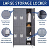 Stylish Gray Locker Storage for Home, Gym & Office