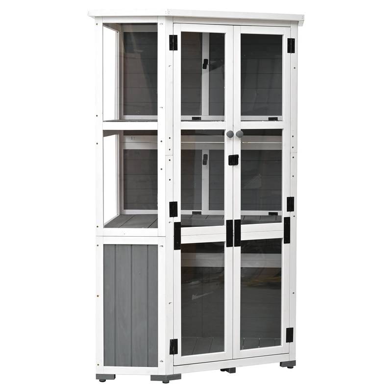 Garden Storage Haven: Stylish Outdoor Shed and Mini Greenhouse