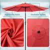 SunnyShade Red Patio Umbrella - Tilt & Crank for Easy Enjoyment!