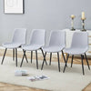 Cozy Linen-Cotton Dining Chair Set - Four Light Gray Beauties