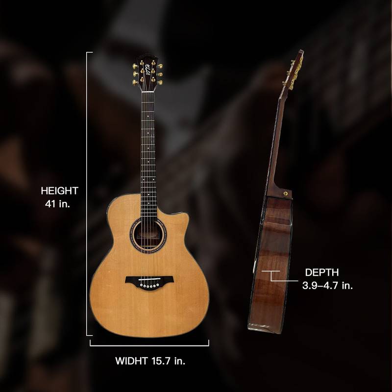 Vibrant Spruce Acoustic Guitar for Beginners