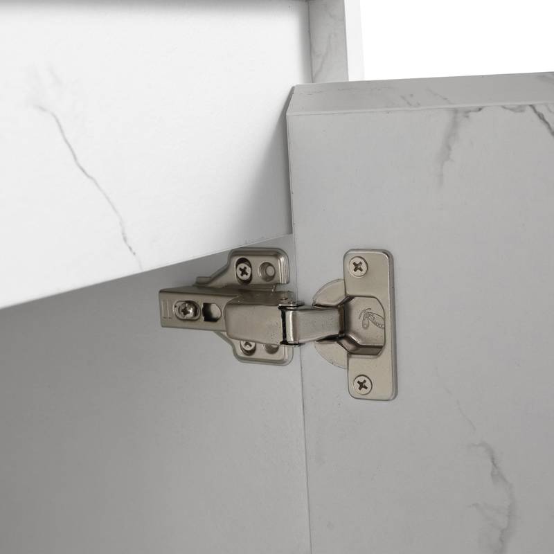 Chic Wall-Mounted Bathroom Vanity with Resin Sink & Quiet-Close Door