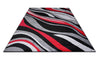 Chic Jersey Area Rug - Bold Black & Red for Your Living Room