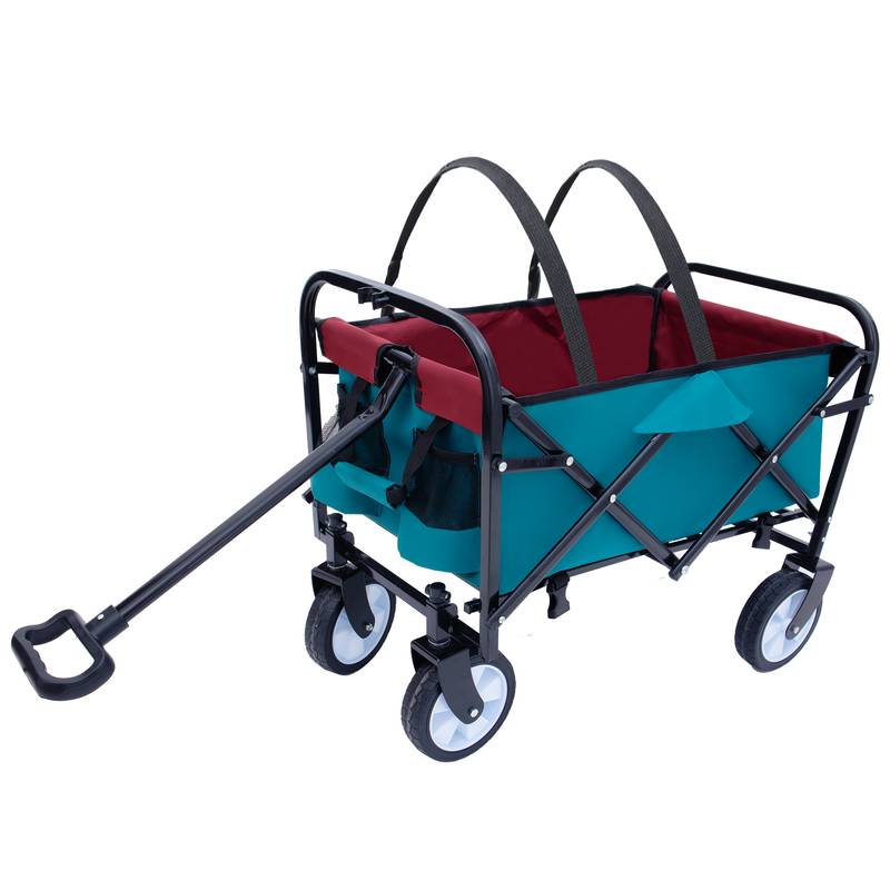 Cyan Collapsible Utility Wagon with Liners