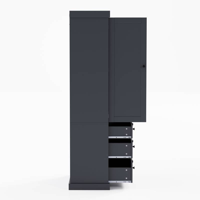 Farmhouse Charm Pantry Cabinet - Stylish Storage Solution for Your Kitchen