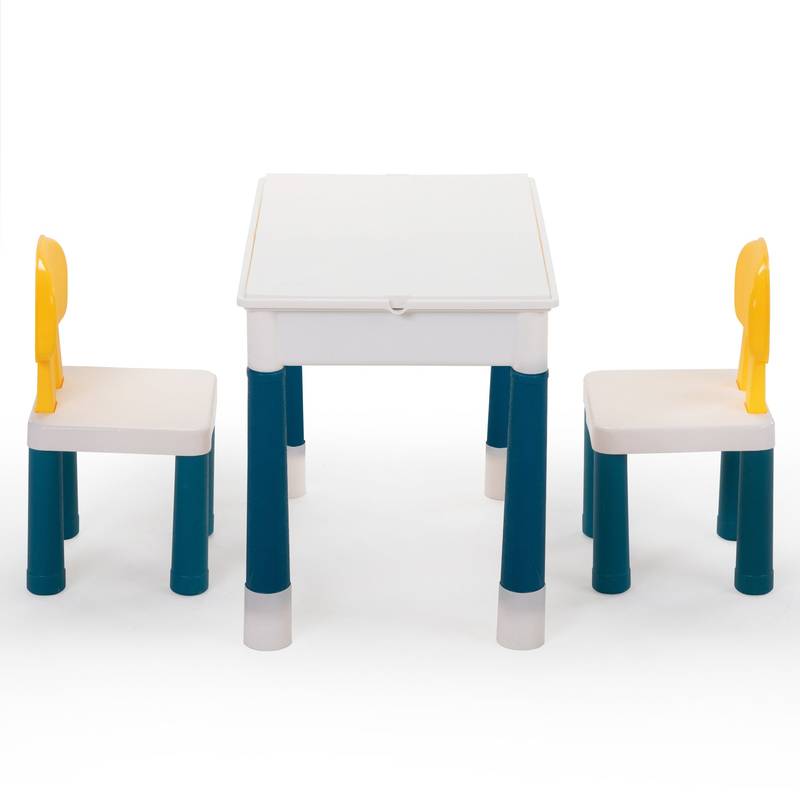 Versatile DIY Block Table - Gray & Yellow