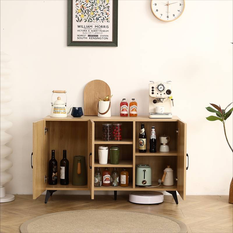 Rattan Charm Storage Cabinet - Stylish & Sturdy for Home or Dining!