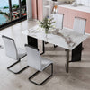 Chic Marble-Look Dining Table