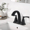 Sleek Matte Black Bathroom Faucet with Pop-Up Drain