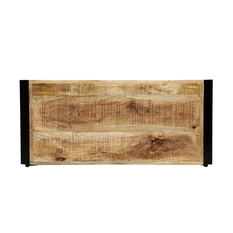 Rustic Iron & Wood Shelf Stand
