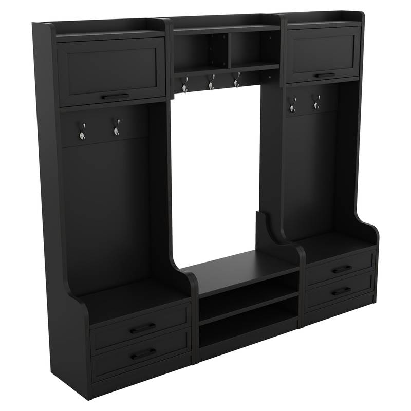 Versatile Hall Tree with Storage & Hooks