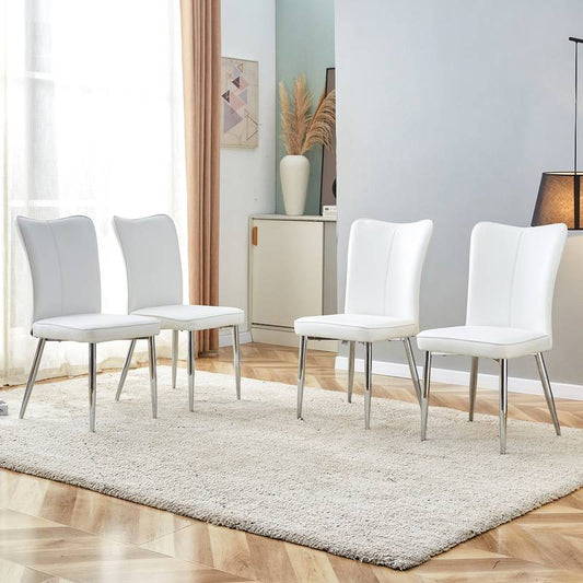 Chic White Dining Chair Set