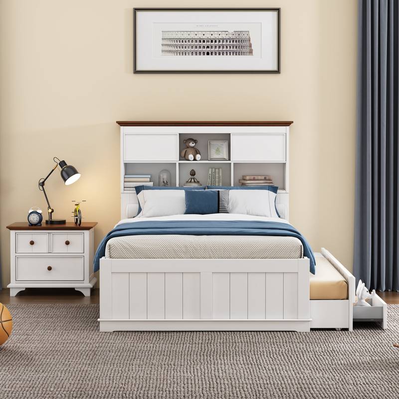 Captain's Cozy Bedroom Set with Trundle & Nightstand