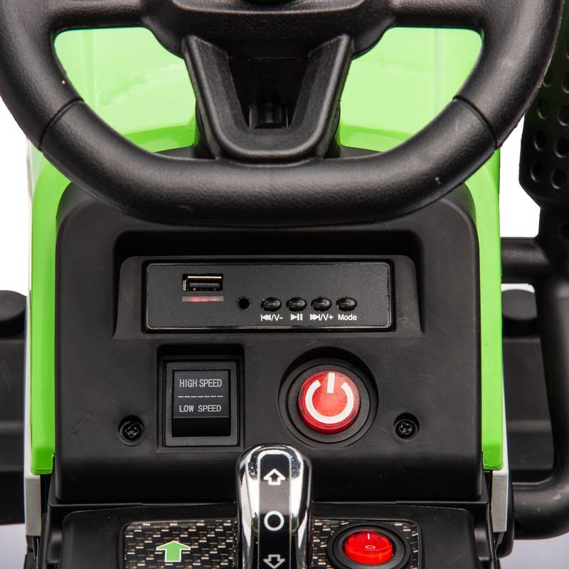 Electric Adventure Tractor with Trailer for Kids