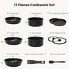 Sleek Non-Stick Pots and Pans Set with Easy Grip Handle