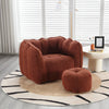 Cozy Foam Bean Bag Lounge Chair with Footstool
