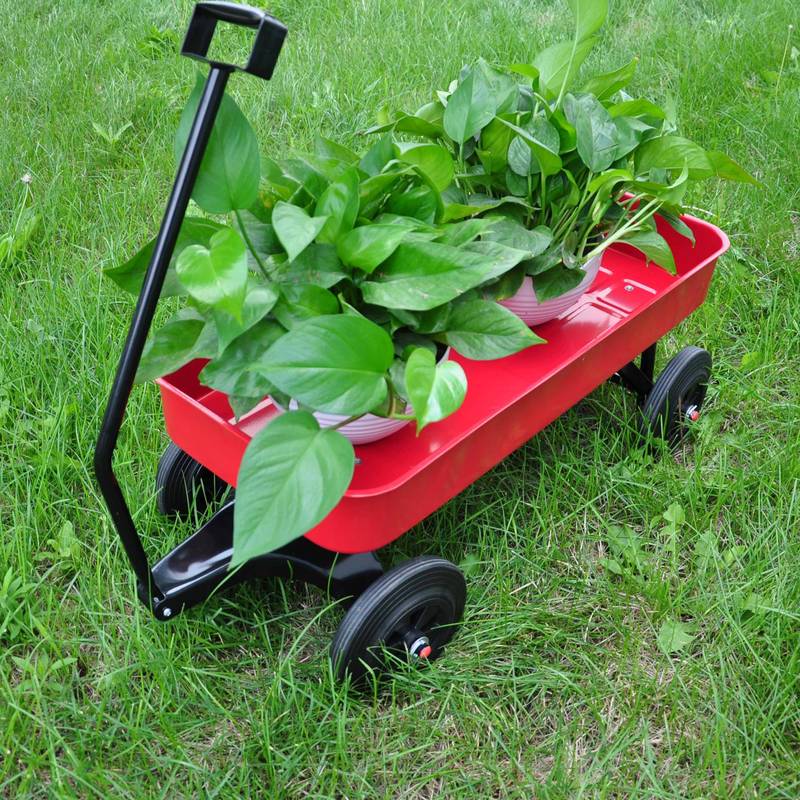 Rugged Red All-Terrain Garden Cart