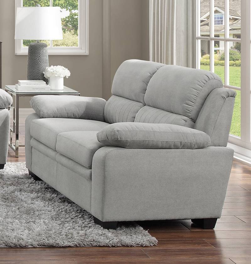 Cozy Gray Loveseat with Chic Tufting