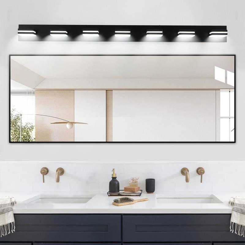 Sleek Black LED Vanity Light - Perfect for Your Bathroom!