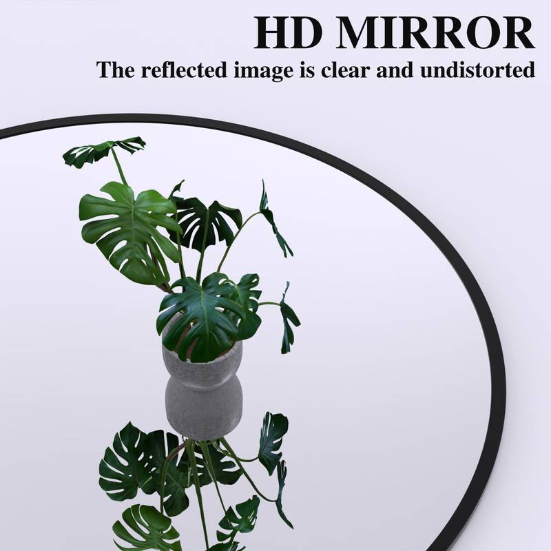 Elegant Black Full-Length Mirror - Stylish Oversized Design for Any Room