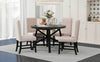 Retro Chic Dining Set with Expandable Table and Cozy Chairs