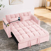 Chic Foldable Sofa Bed with USB & Swivel Stand - Pink