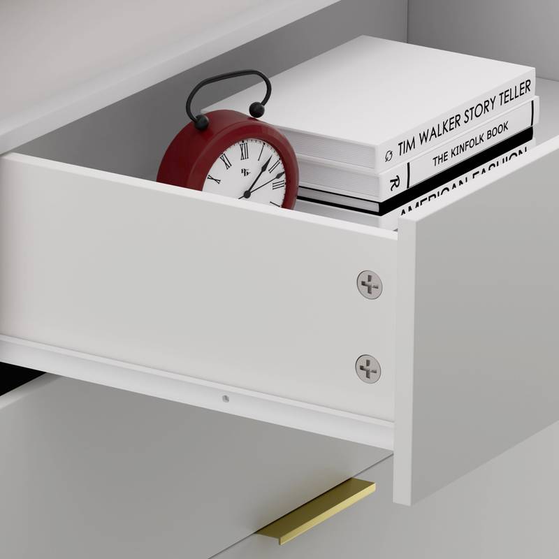 Dreamy Nightstand with Charging Hub & LED Glow