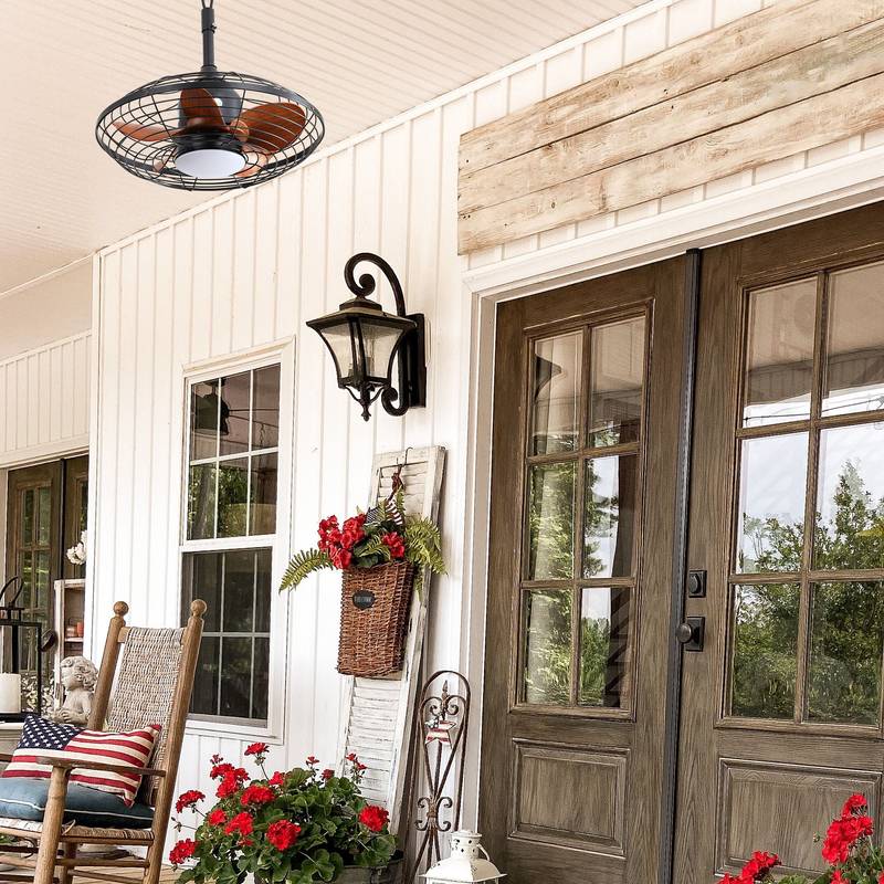 Versatile Outdoor Ceiling Fan with LED Lights and Stylish Blades