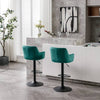 Chic Green Adjustable Bar Stools - Perfect for Kitchen or Pub