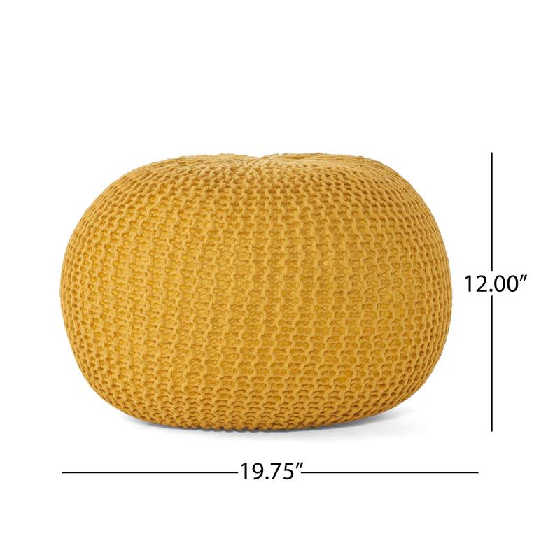 Sunny Knit Pouf