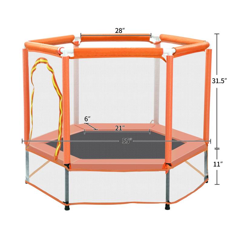 Kiddo’s Fun Jump Trampoline with Safety Net and Balls