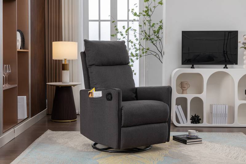 Cozy Glider Rocker Chair - Dark Gray
