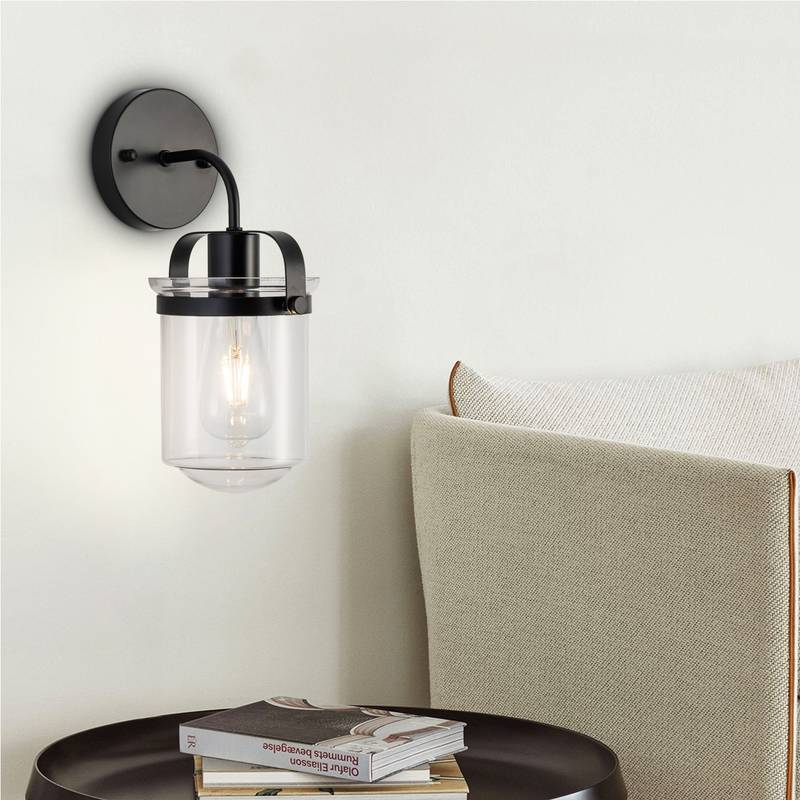 Modern Clear Glass Sconce - Stylish Indoor Light for Any Room