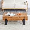 Chic Rustic Coffee Table with Metal Legs