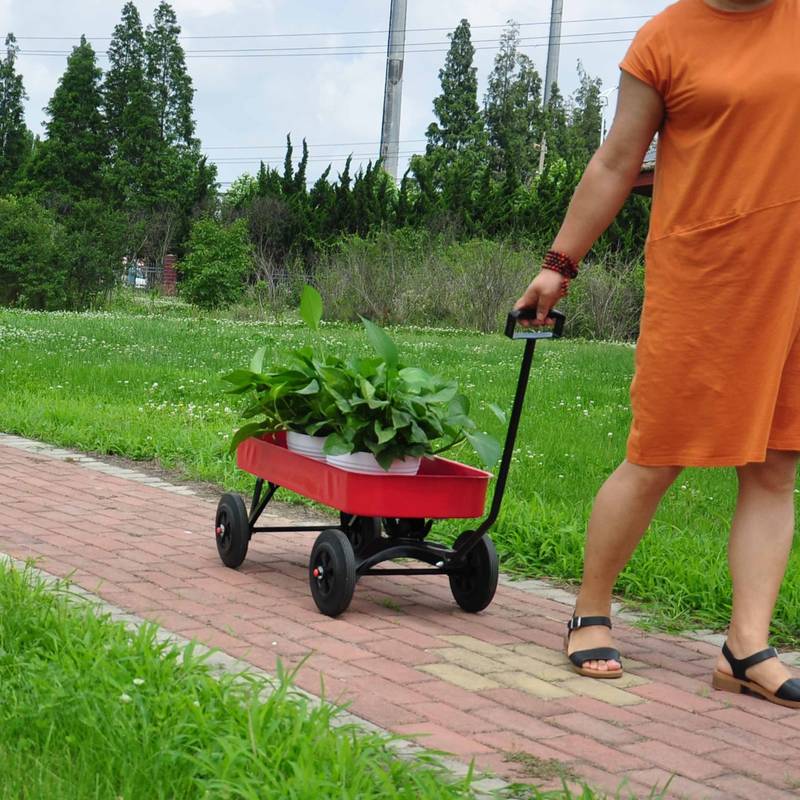 Rugged Red All-Terrain Garden Cart