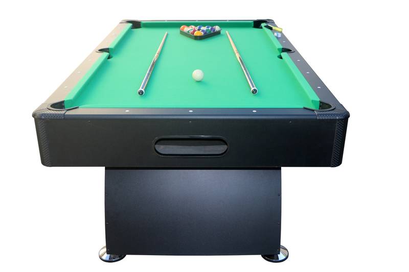 Chic Black Billiards Table for Family Fun
