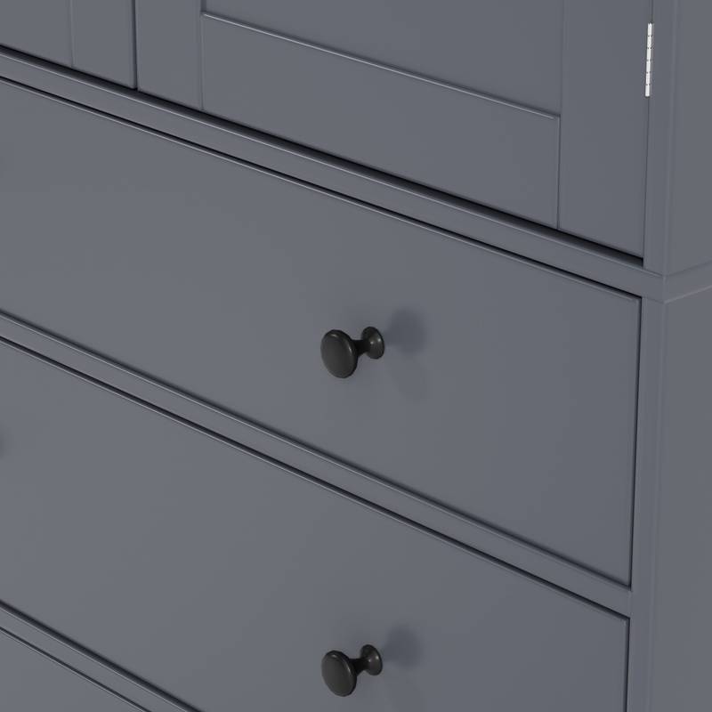 Farmhouse Charm Pantry Cabinet - Stylish Storage Solution for Your Kitchen