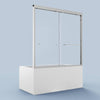 Sleek Chrome Semi-Frameless Sliding Tub Door