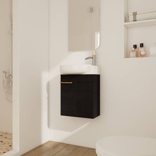 Cozy Compact Bathroom Vanity with Soft Close Doors & Sink