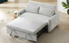 Light Blue Sleeper Sofa with USB Ports and Pillows