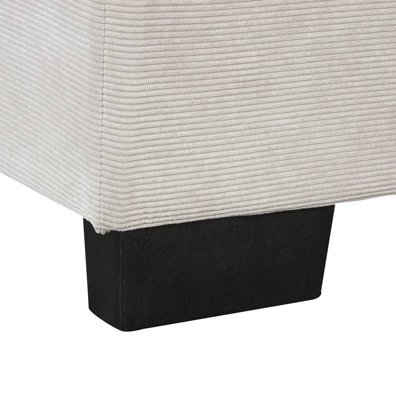 Chic Light Gray Chaise Lounge with Hidden Storage and USB Charger